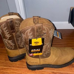 Ariat Mens Sierra Steele Square Toe Western Work Boots